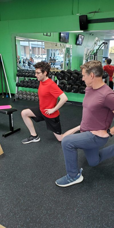 John and client doing lunges